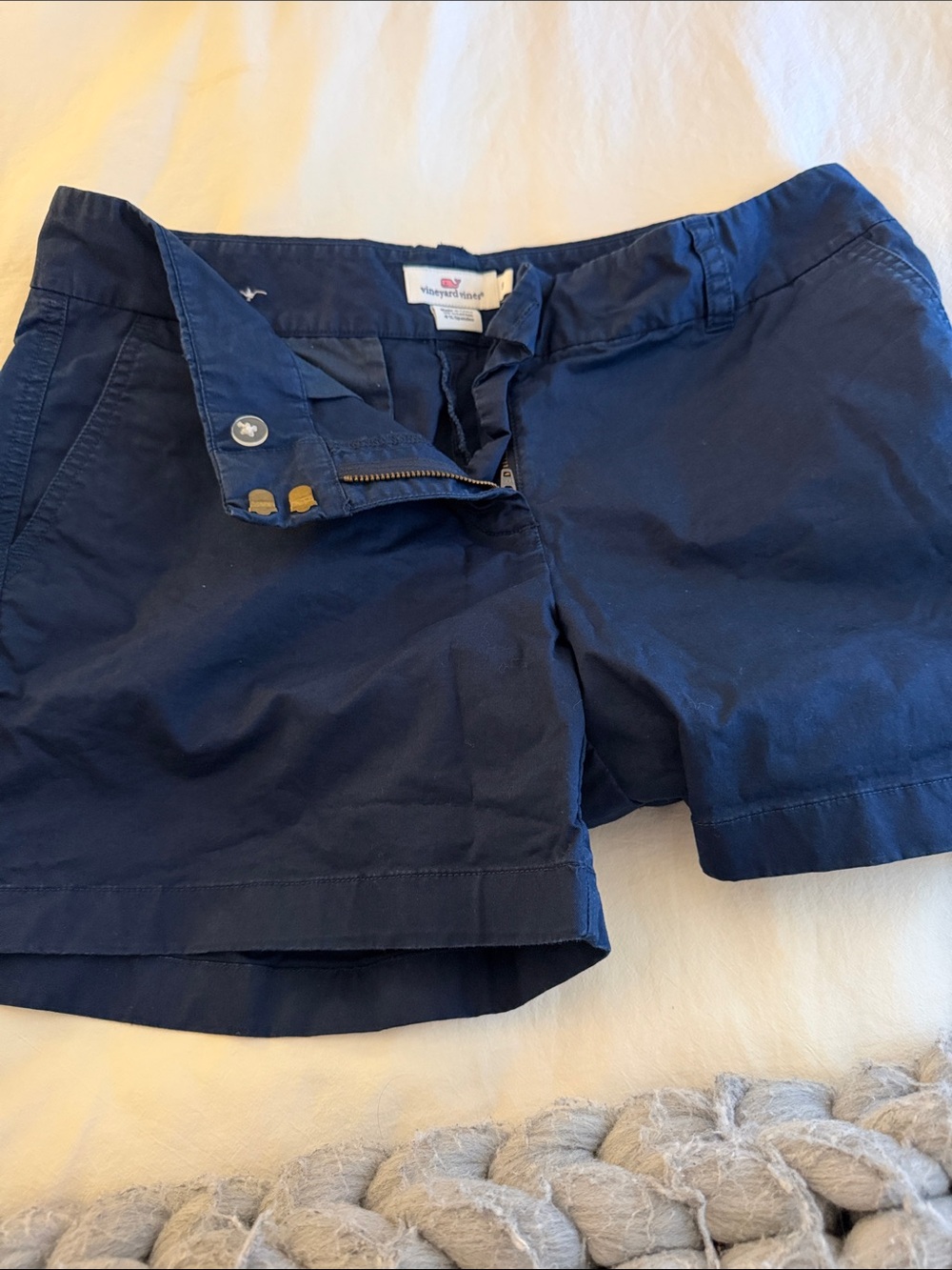 Vineyard Vines Navy Cotton Chino Bermuda Shorts
